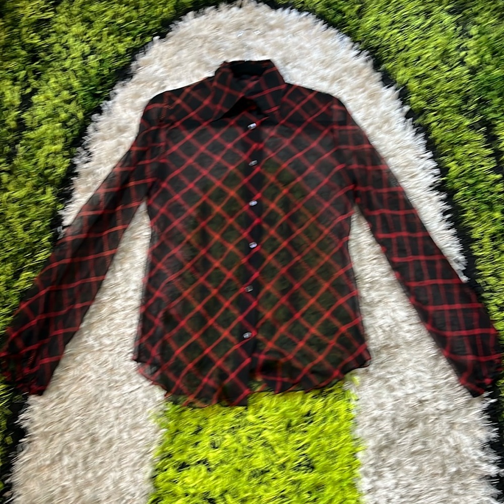 Dolce and Gabbana Silk Sheer Button Down